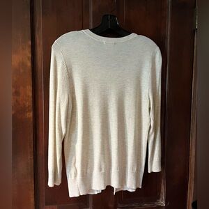 Halogen (Nordstrom brand) beige cardigan.